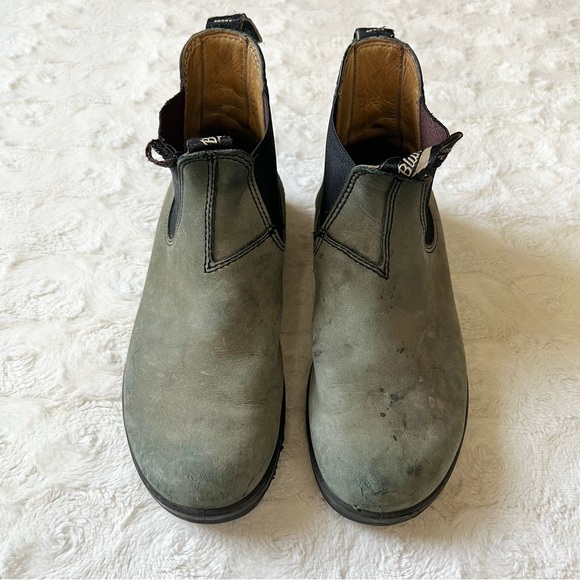 Blundstone Boots Womens 8 Green Chelsea Nubuck Leather 2442 Classic Granola READ - Picture 4 of 9